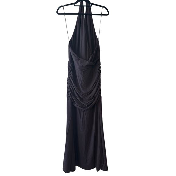 Reformation Arden Halter Knit Maxi Dress Black Currant NWT XL - Picture 4 of 9